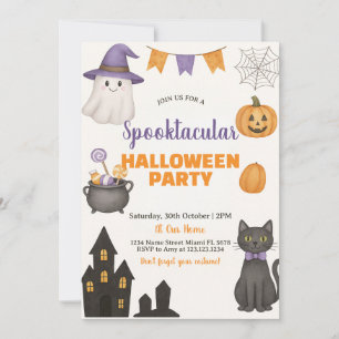 Invitación de fiesta de Halloween en Spooktacular