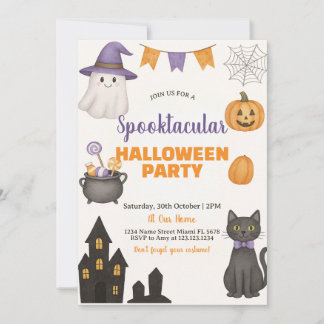 Invitación de fiesta de Halloween en Spooktacular