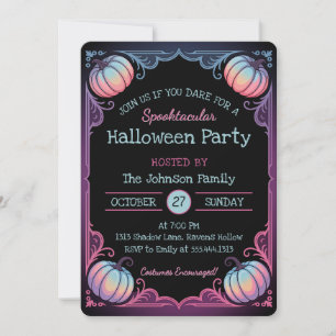 Invitación de fiesta de Halloween en Spooktacular