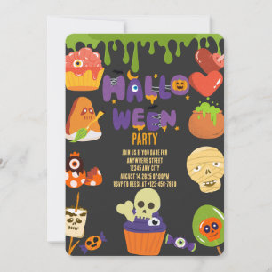 Invitación de fiesta de Halloween espeluznante