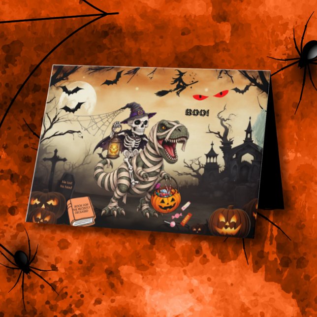  Invitación de fiesta de Halloween esqueleto monta (Subido por el creador)
