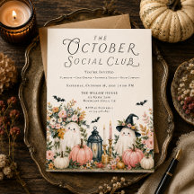 Invitación de fiesta de Halloween fantasma rosa