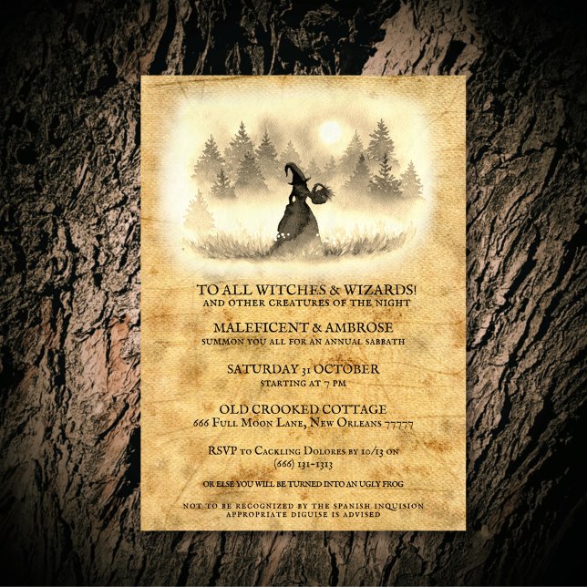 Invitación de fiesta de Halloween gótica vintage p (Subido por el creador)