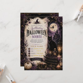 Invitación de fiesta de Halloween gótico elegante 