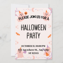 Invitación de fiesta de Halloween linda