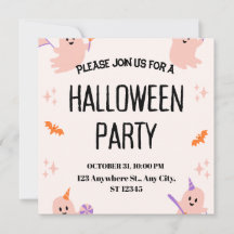 Invitación de fiesta de Halloween linda