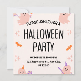 Invitación de fiesta de Halloween linda