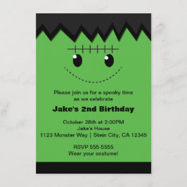 Invitación de fiesta de Halloween linda de Franken