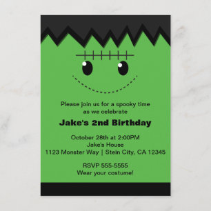 Invitación de fiesta de Halloween linda de Franken