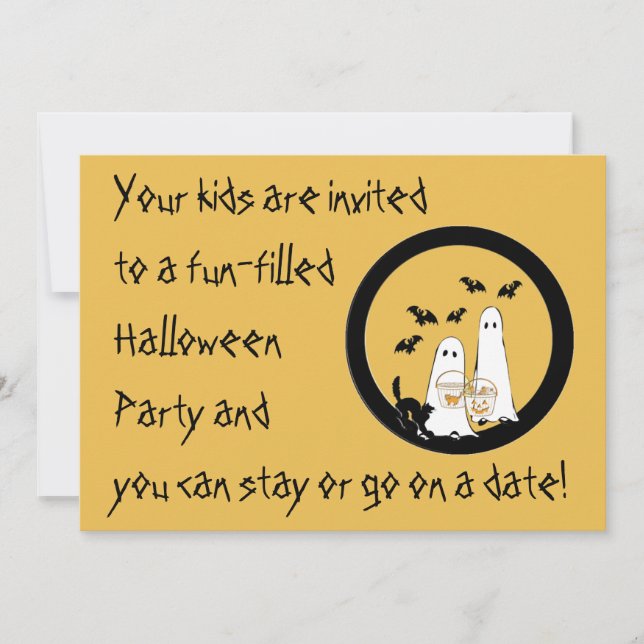 Invitación de fiesta de Halloween Los padres tiene (Anverso)