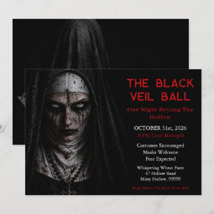 Invitación de fiesta de Halloween oscura y gótica