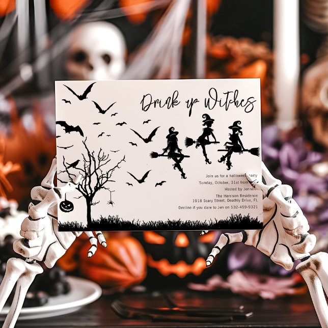Invitación de fiesta de Halloween para brujas: ¡Be (Subido por el creador)
