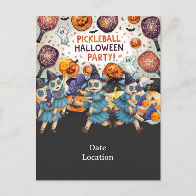 Invitación de fiesta de Halloween para jugador de  (Anverso)