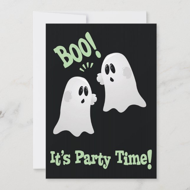 Invitación de fiesta de Halloween para los chicos (Anverso)