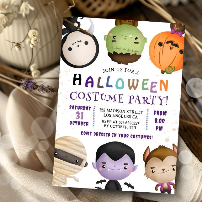 Invitación de fiesta de Halloween para niños con t (Subido por el creador)
