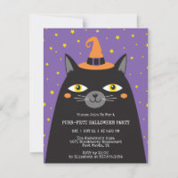Invitación de fiesta de Halloween para niños de ga