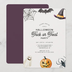 Invitación de Fiesta de Halloween para niños moder
