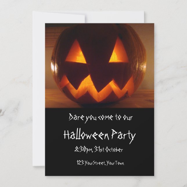 Invitación de fiesta de Halloween personalizable (Anverso)