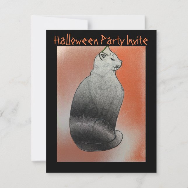 Invitación de fiesta de Halloween personalizada pa (Anverso)