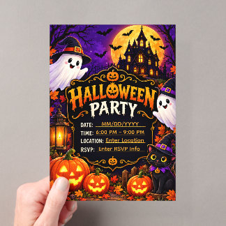 Invitación de fiesta de Halloween plantilla | Spoo