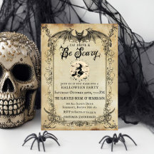 Invitación de fiesta de Halloween vintage | Embruj