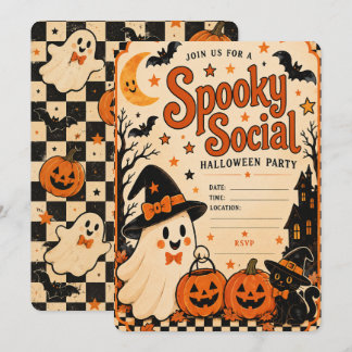 Invitación de fiesta de Halloween vintage | Spooky