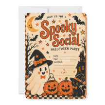 Invitación de fiesta de Halloween vintage | Spooky