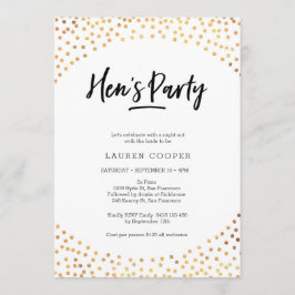 Invitación de fiesta de Hen| Lugares de oro