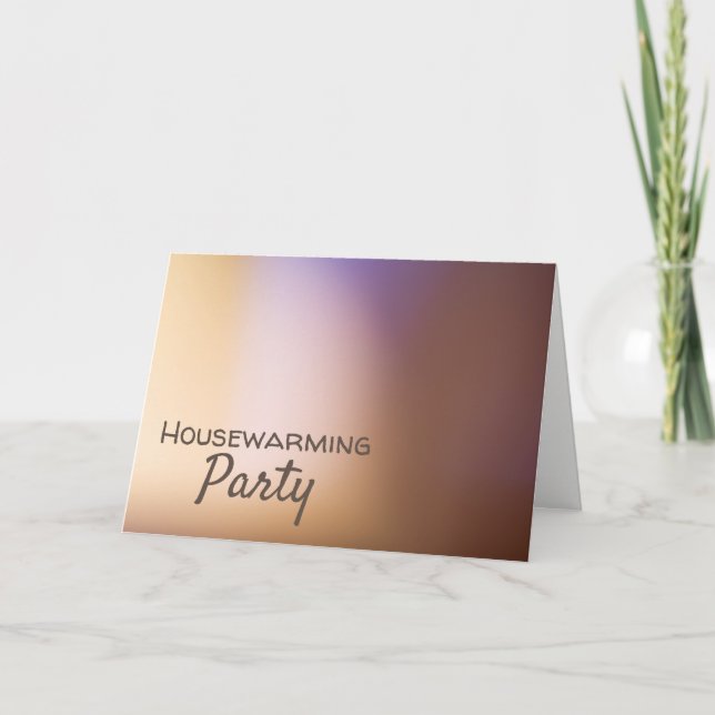 Invitación de fiesta de inauguración de casa moder (Anverso)