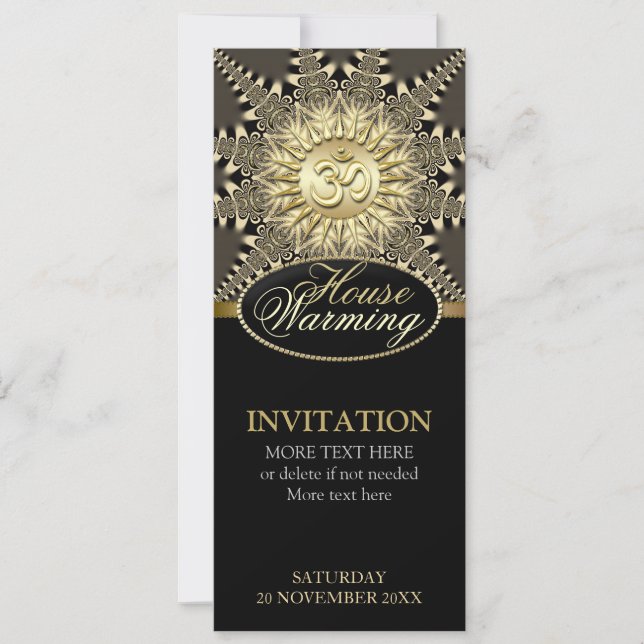 Invitación de fiesta de inauguración de casa vinta (Anverso)
