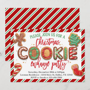 Invitación de fiesta de intercambio de cookies a n