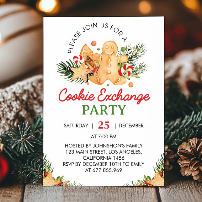 Invitación de fiesta de intercambio de cookies a n (Subido por el creador)