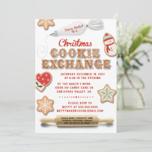 Invitación de fiesta de intercambio de cookies a n
