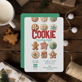 Invitación de fiesta de intercambio de cookies de 