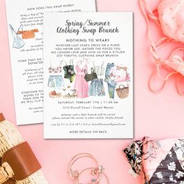 Invitación de fiesta de intercambio de ropa