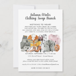 Invitación de fiesta de intercambio de ropa