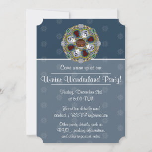 Invitación de fiesta de invierno Nouveau