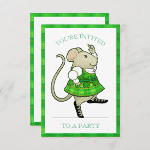 Invitación de fiesta de IRISH JIG MOUSE 3.5x5