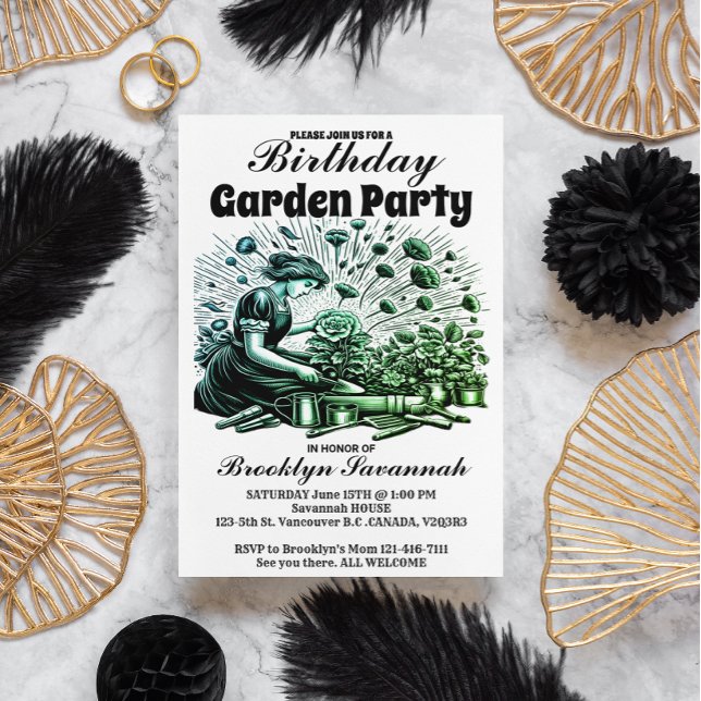 Invitación de fiesta de jardineros de la fiesta de (Subido por el creador)