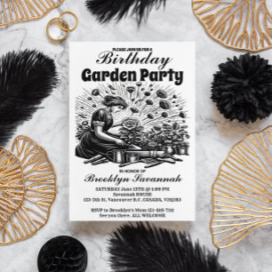 Invitación de fiesta de jardineros de la fiesta de