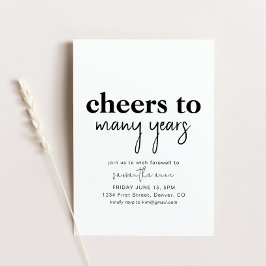 Invitación de Fiesta de jubilación a muchos años
