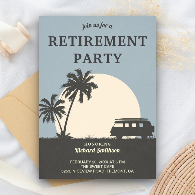 Invitación de fiesta de jubilación de furgoneta tr (Subido por el creador)