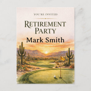 Invitación de fiesta de jubilación de golf en Ariz