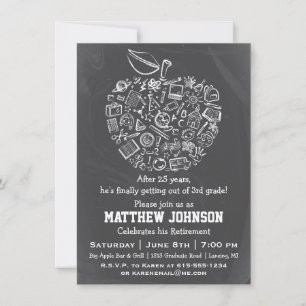 Invitación de fiesta de jubilación de profesores A