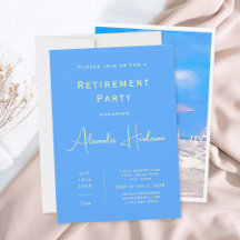 Invitación de fiesta de jubilación de verano en la