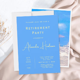 Invitación de fiesta de jubilación de verano en la