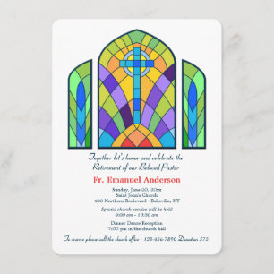 Invitación de fiesta de jubilación de vidrio emplo