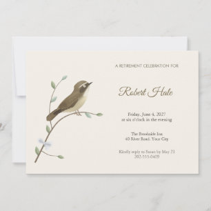 Invitación de fiesta de jubilación del pájaro cant