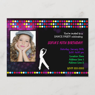 Invitación de fiesta de Just Dance Party con bola 