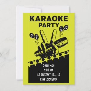Invitación de Fiesta de Karaoke
